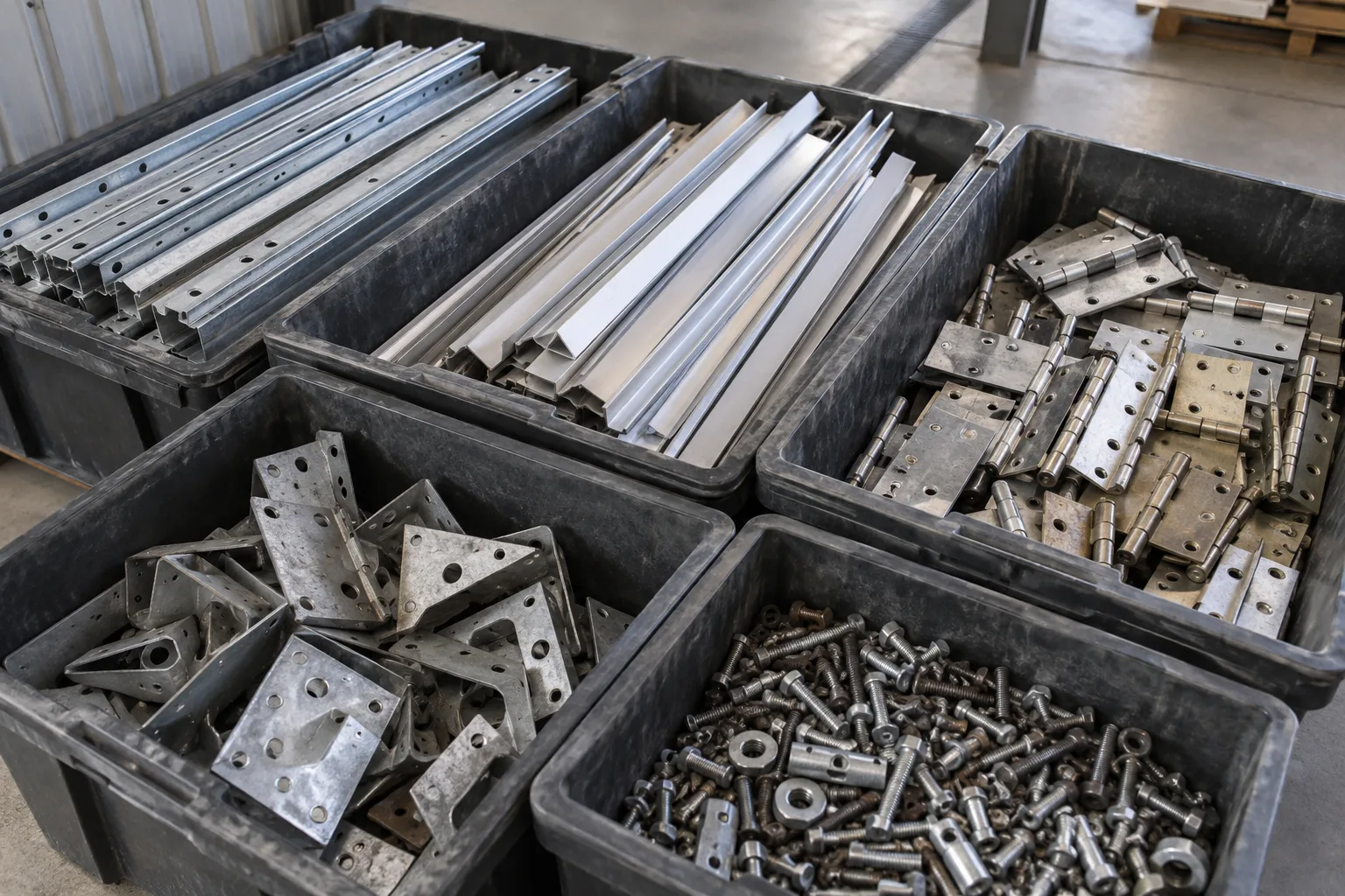 Construction Metal Scrap Removal materials prepared for pickup